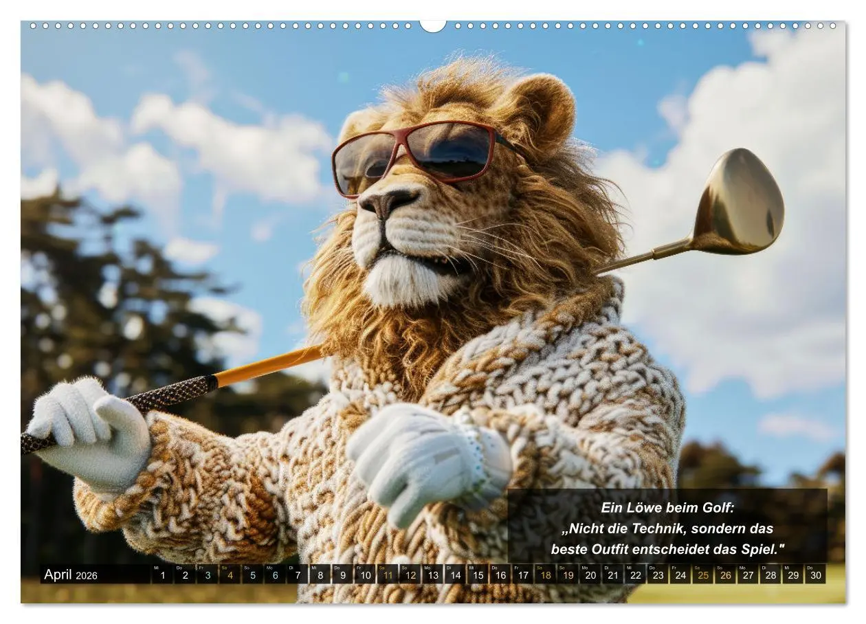 Bild: 9783457388099 | Der tierisch lustige Golfkalender (hochwertiger Premium...