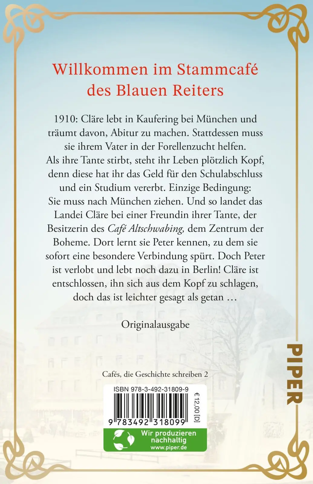 Rückseite: 9783492318099 | Café Altschwabing | Roman Historischer Roman | Lea Kampe | Taschenbuch