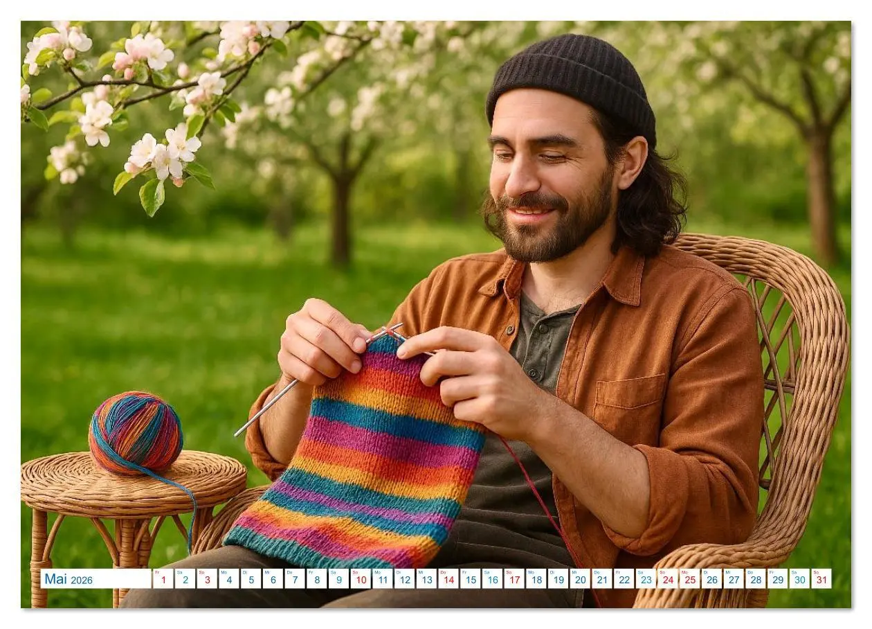 Bild: 9783516618099 | Stricken und Wolle (hochwertiger Premium Wandkalender 2026 DIN A2...