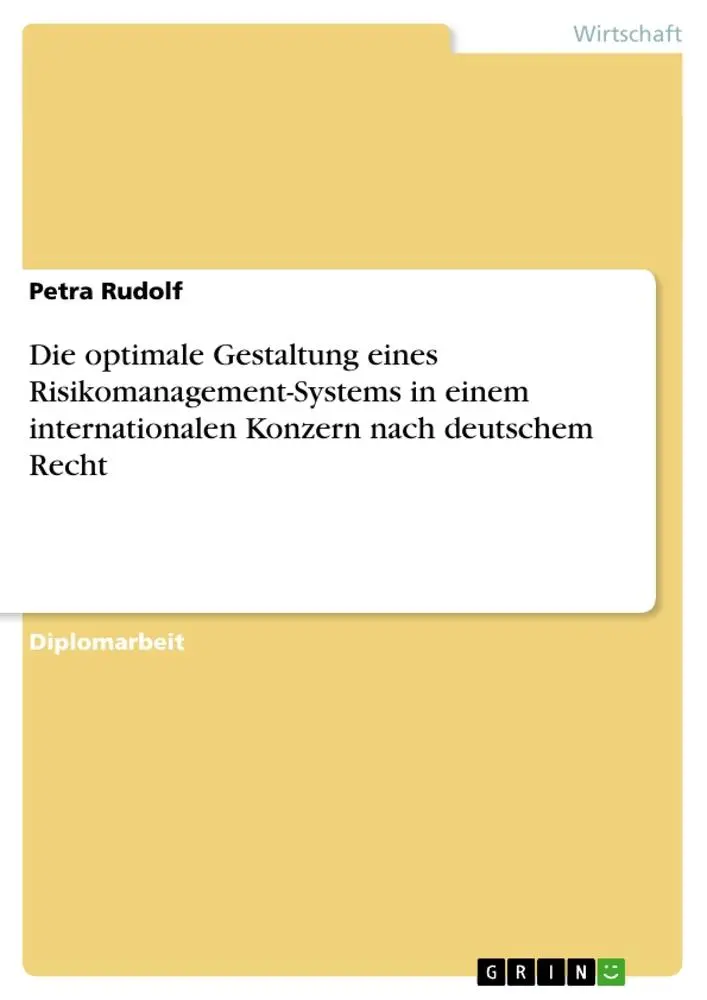 Cover: 9783656448099 | Die optimale Gestaltung eines Risikomanagement-Systems in einem...