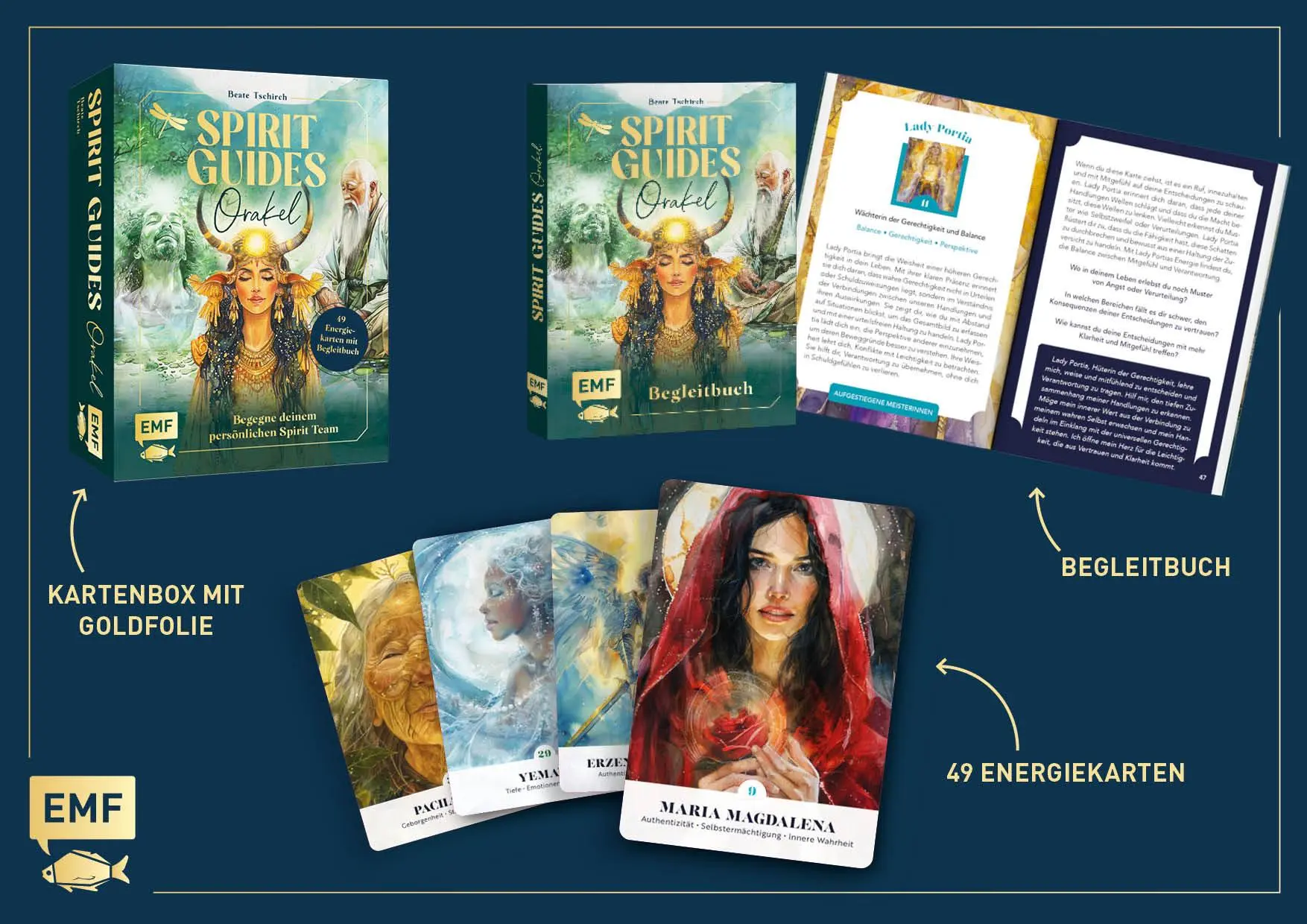 Bild: 9783745928099 | Orakel-Kartenset: Spirit Guides 49 Energiekarten mit Begleitbuch