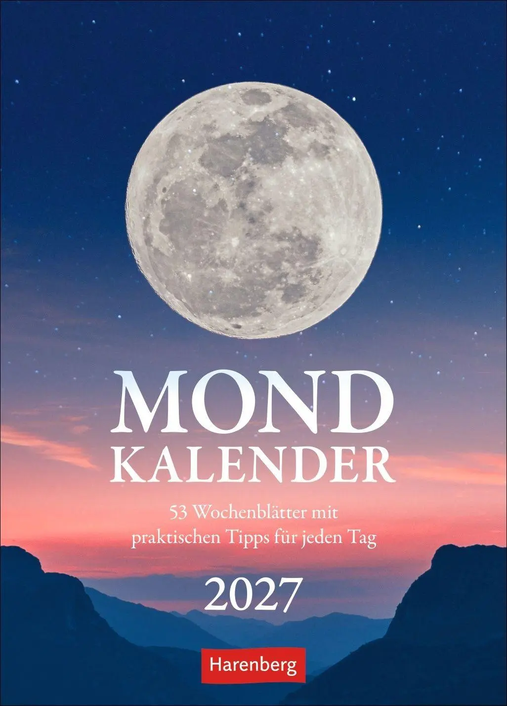 Cover: 9783840038099 | Mondkalender Wochenkalender 2027 - 53 Wochenblätter mit praktischen...