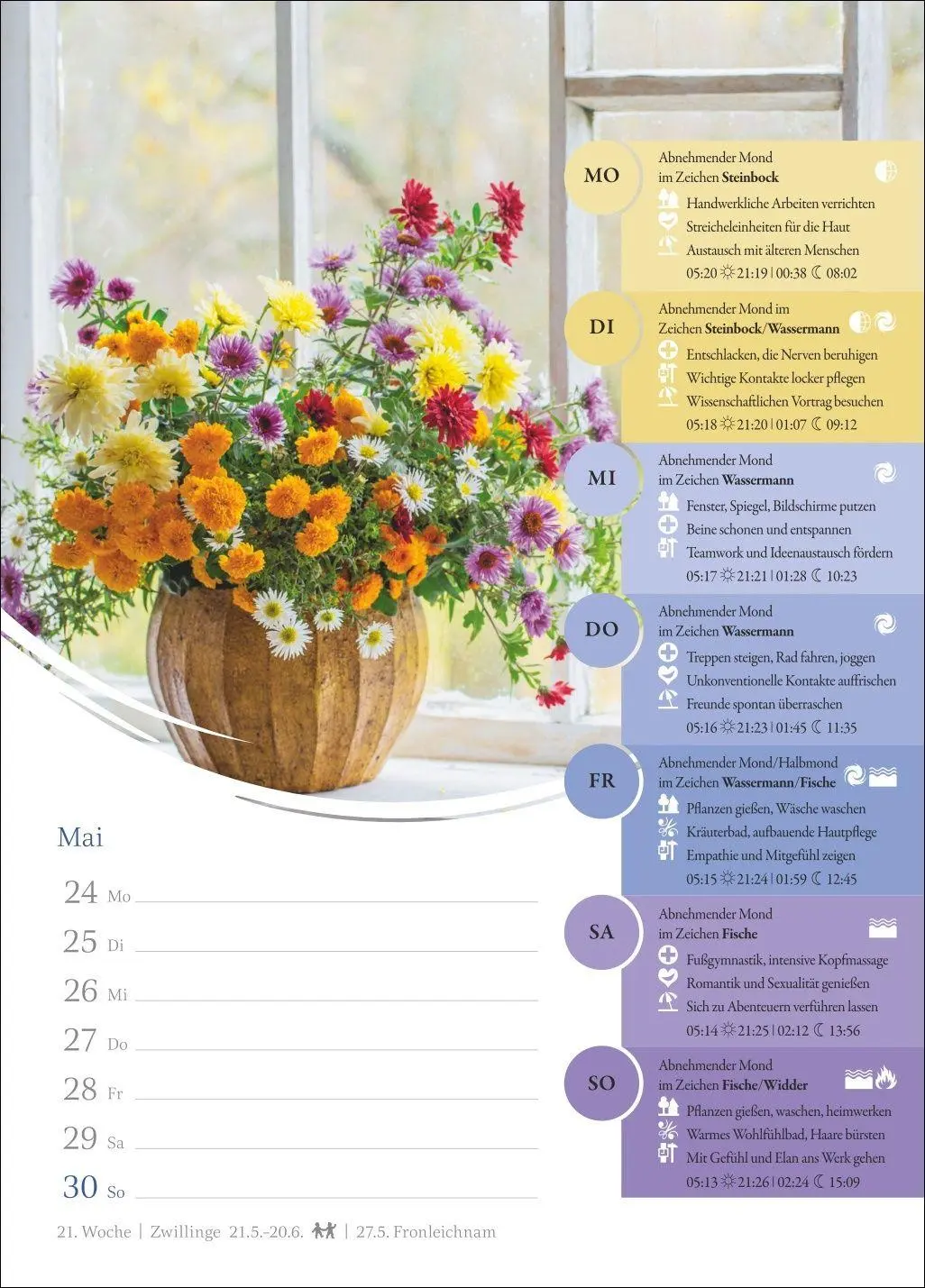 Bild: 9783840038099 | Mondkalender Wochenkalender 2027 - 53 Wochenblätter mit praktischen...