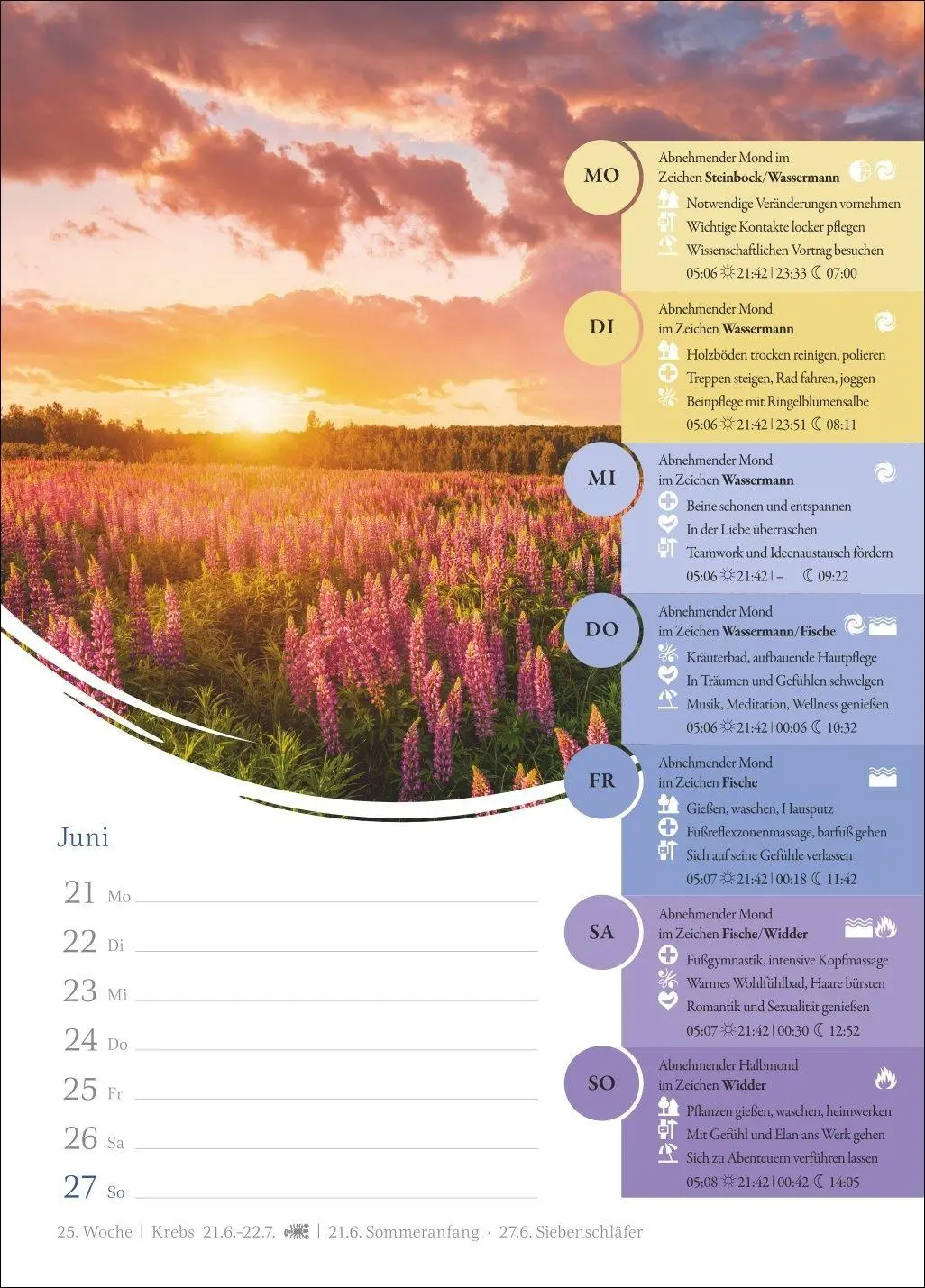 Bild: 9783840038099 | Mondkalender Wochenkalender 2027 - 53 Wochenblätter mit praktischen...