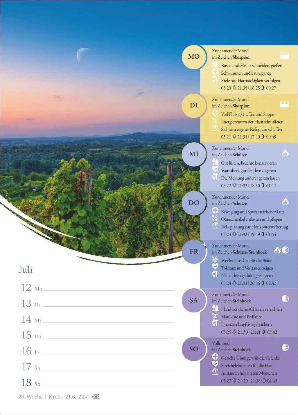 Bild: 9783840038099 | Mondkalender Wochenkalender 2027 - 53 Wochenblätter mit praktischen...