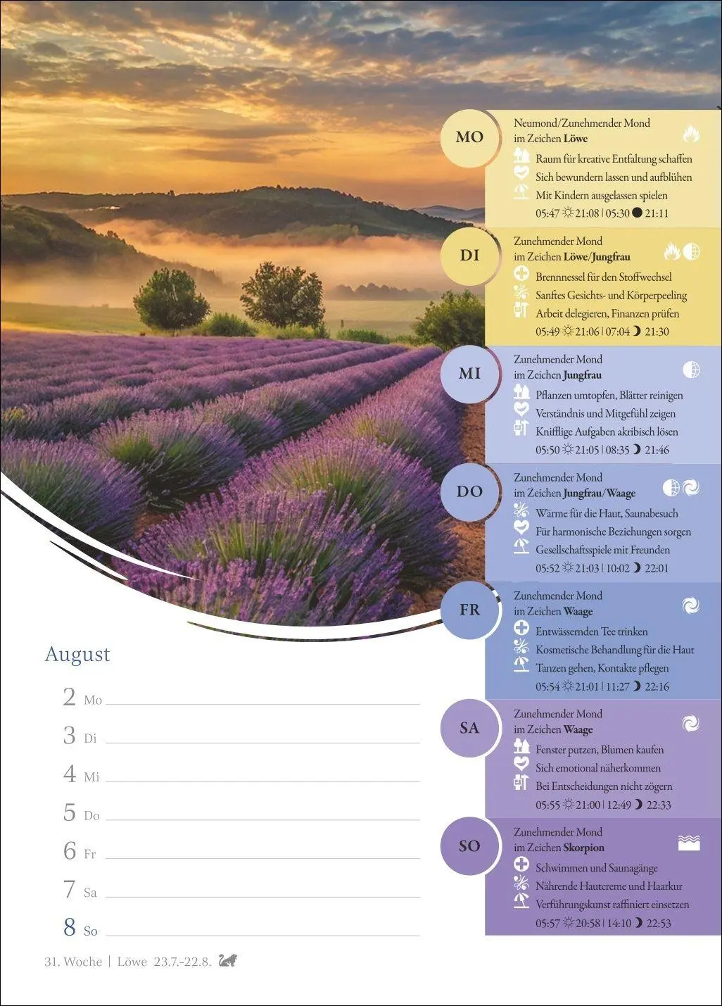 Bild: 9783840038099 | Mondkalender Wochenkalender 2027 - 53 Wochenblätter mit praktischen...