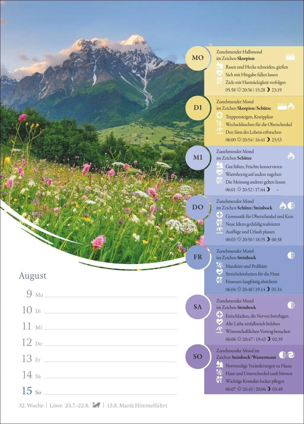 Bild: 9783840038099 | Mondkalender Wochenkalender 2027 - 53 Wochenblätter mit praktischen...