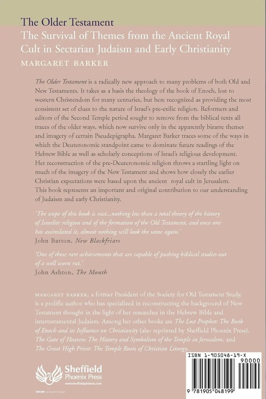 Rückseite: 9781905048199 | The Older Testament | Margaret Barker | Taschenbuch | Englisch | 2005