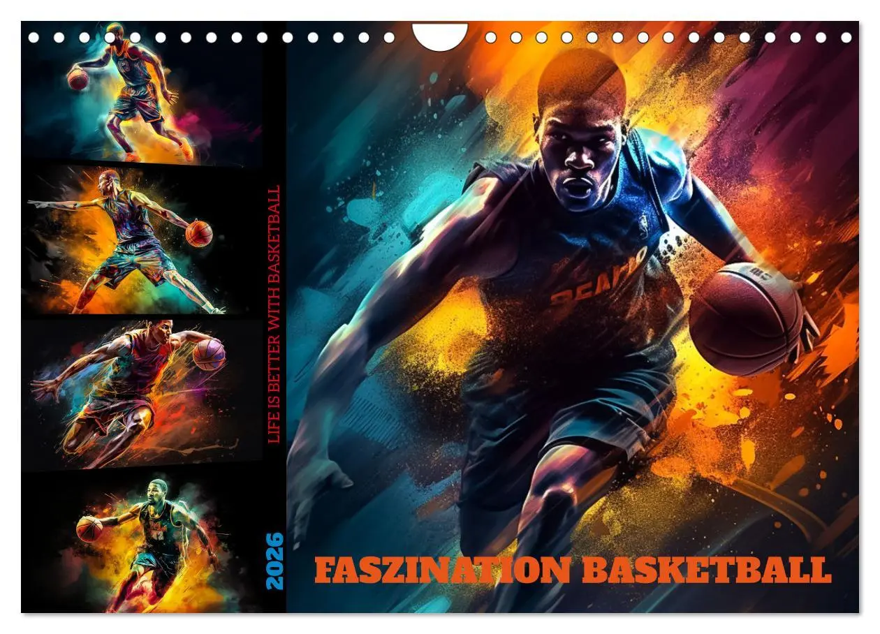 Cover: 9783457378199 | Faszination Basketball (Wandkalender 2026 DIN A4 quer), CALVENDO...