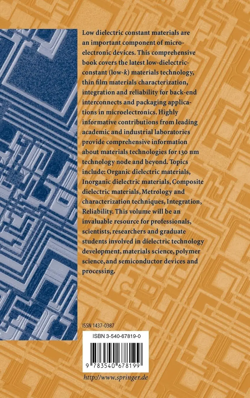 Rückseite: 9783540678199 | Low Dielectric Constant Materials for IC Applications | Ho (u. a.)