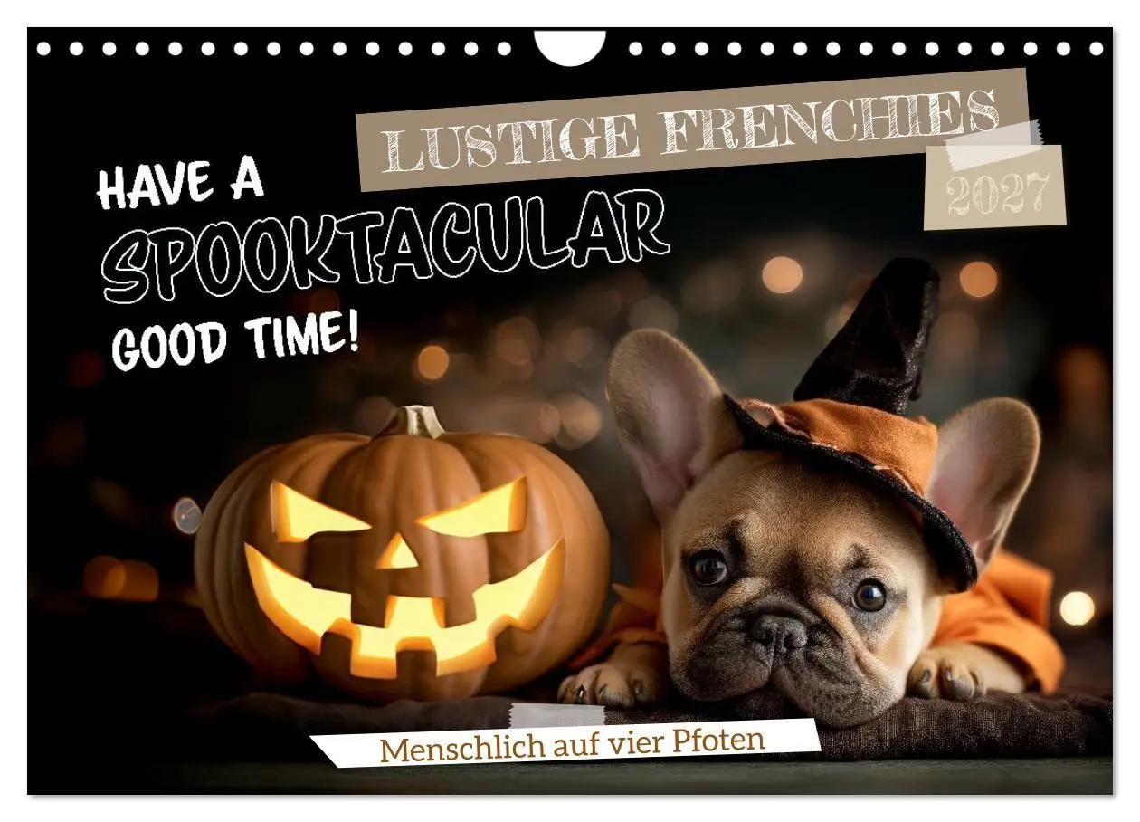 Cover: 9783594378199 | Menschlich auf vier Pfoten - Lustige Frenchies (Wandkalender 2027...