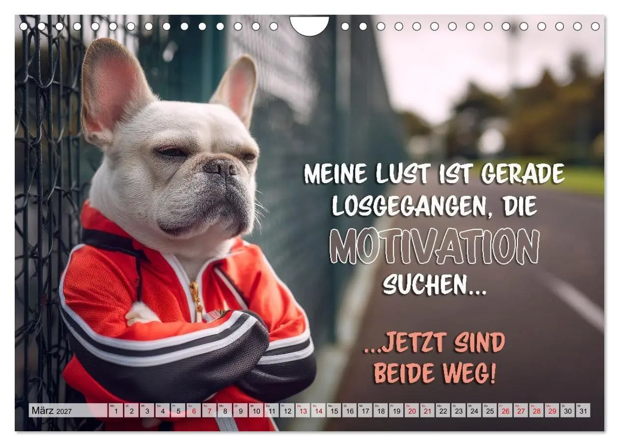 Bild: 9783594378199 | Menschlich auf vier Pfoten - Lustige Frenchies (Wandkalender 2027...