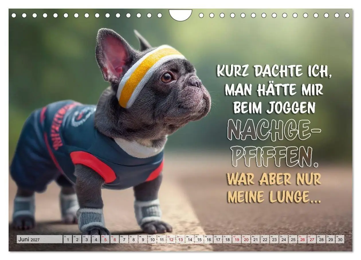 Bild: 9783594378199 | Menschlich auf vier Pfoten - Lustige Frenchies (Wandkalender 2027...