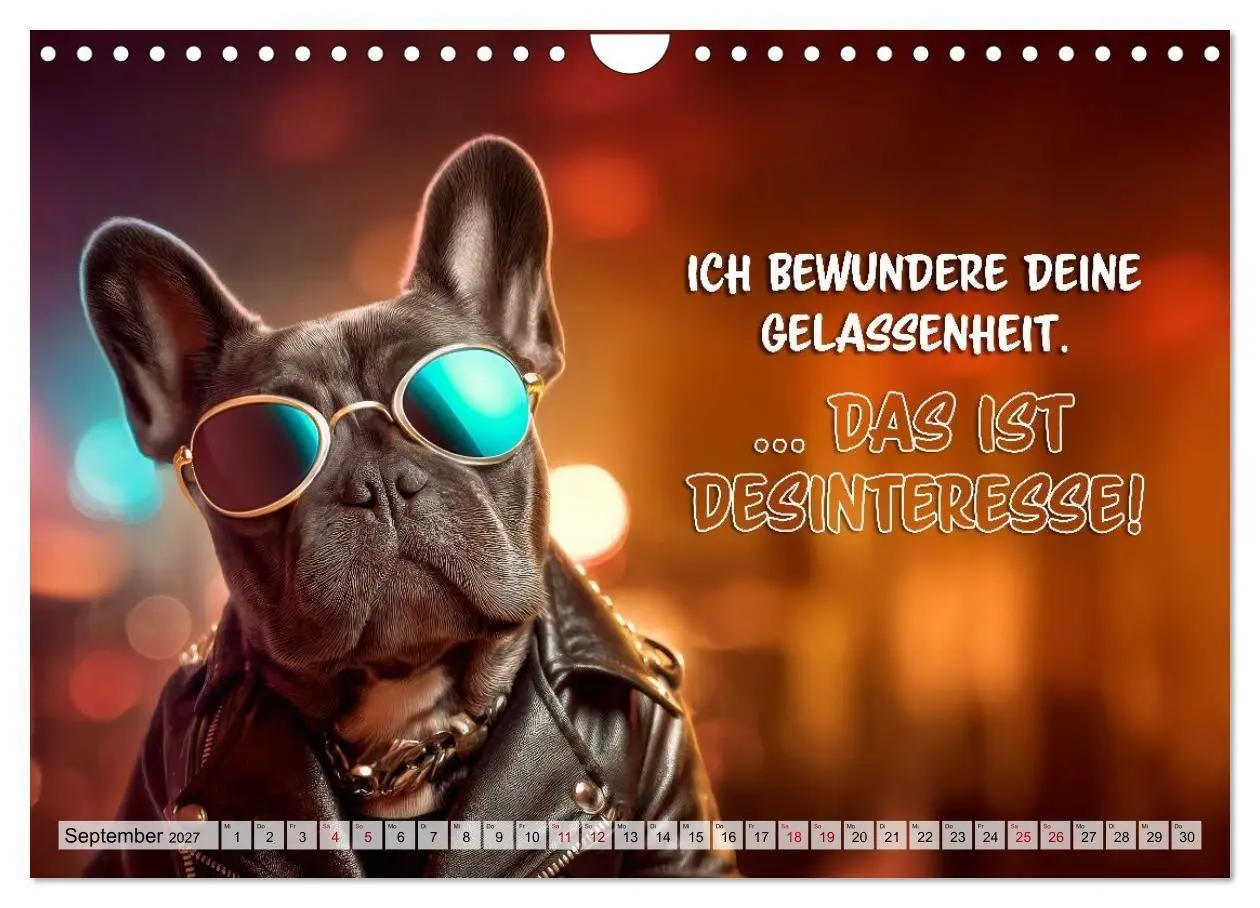 Bild: 9783594378199 | Menschlich auf vier Pfoten - Lustige Frenchies (Wandkalender 2027...