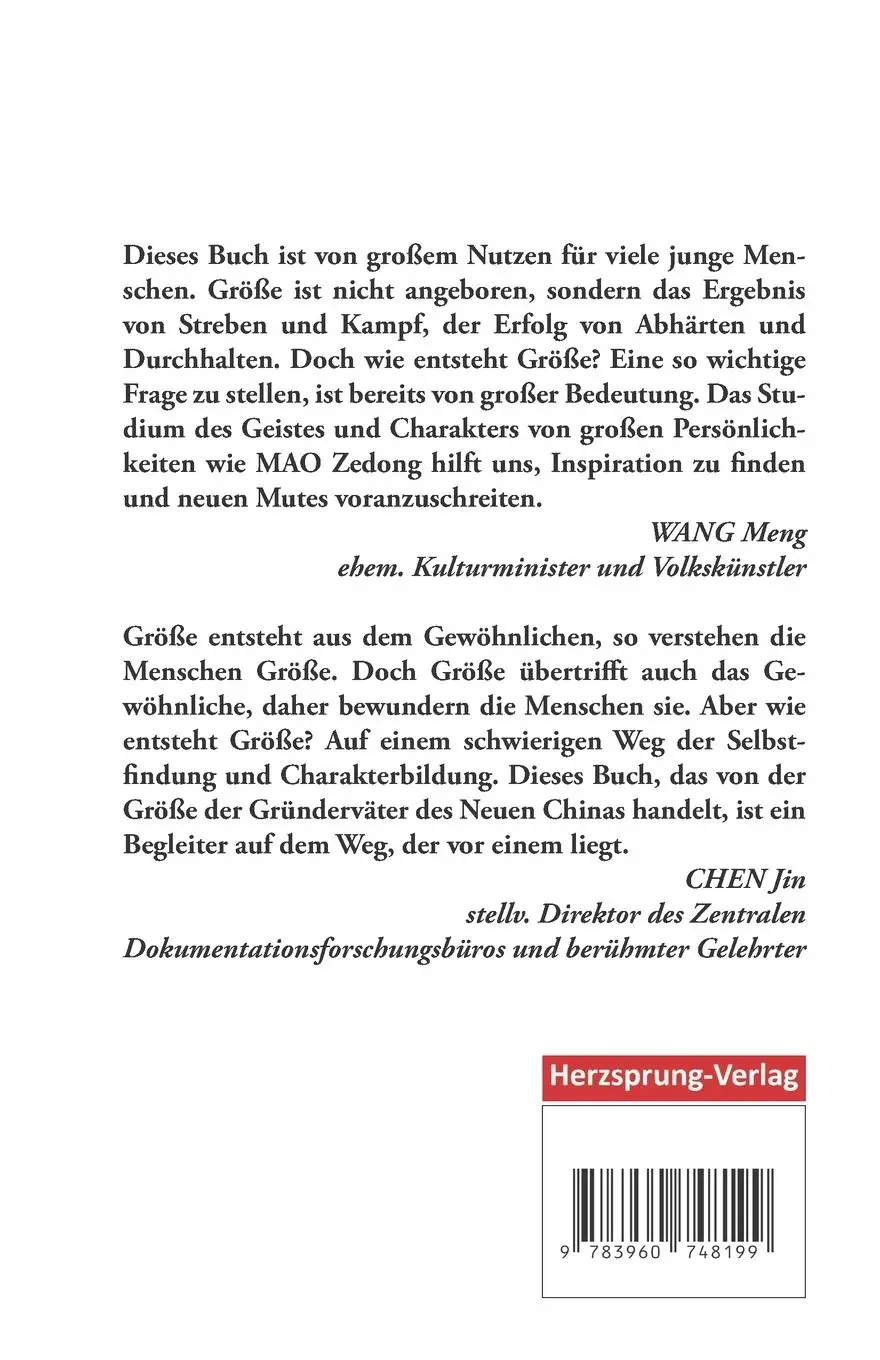 Rückseite: 9783960748199 | Wie Größe entsteht | Hongfeng Li | Taschenbuch | 196 S. | Deutsch