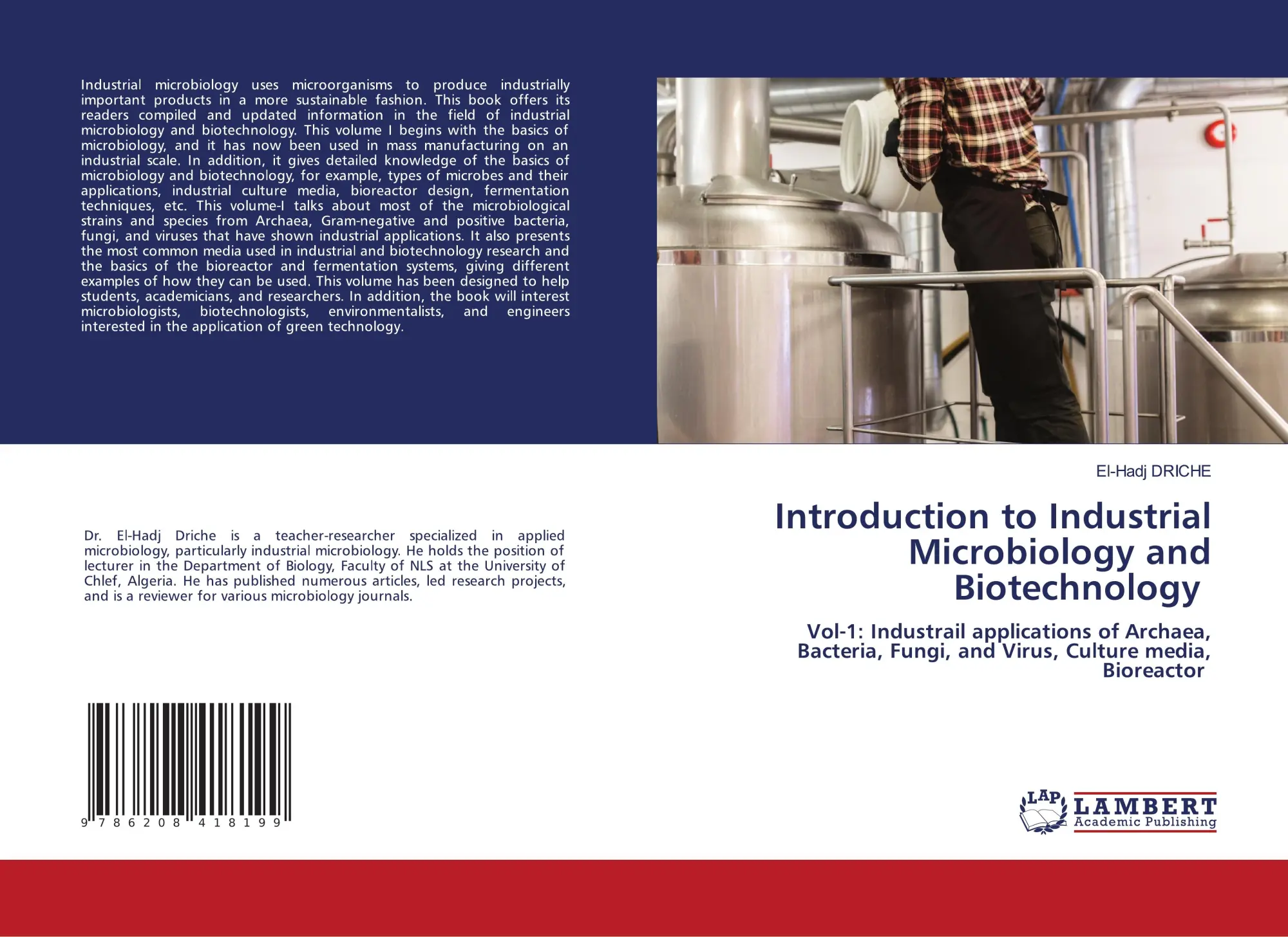 Cover: 9786208418199 | Introduction to Industrial Microbiology and Biotechnology | Driche