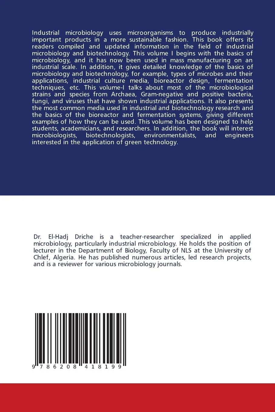 Rückseite: 9786208418199 | Introduction to Industrial Microbiology and Biotechnology | Driche