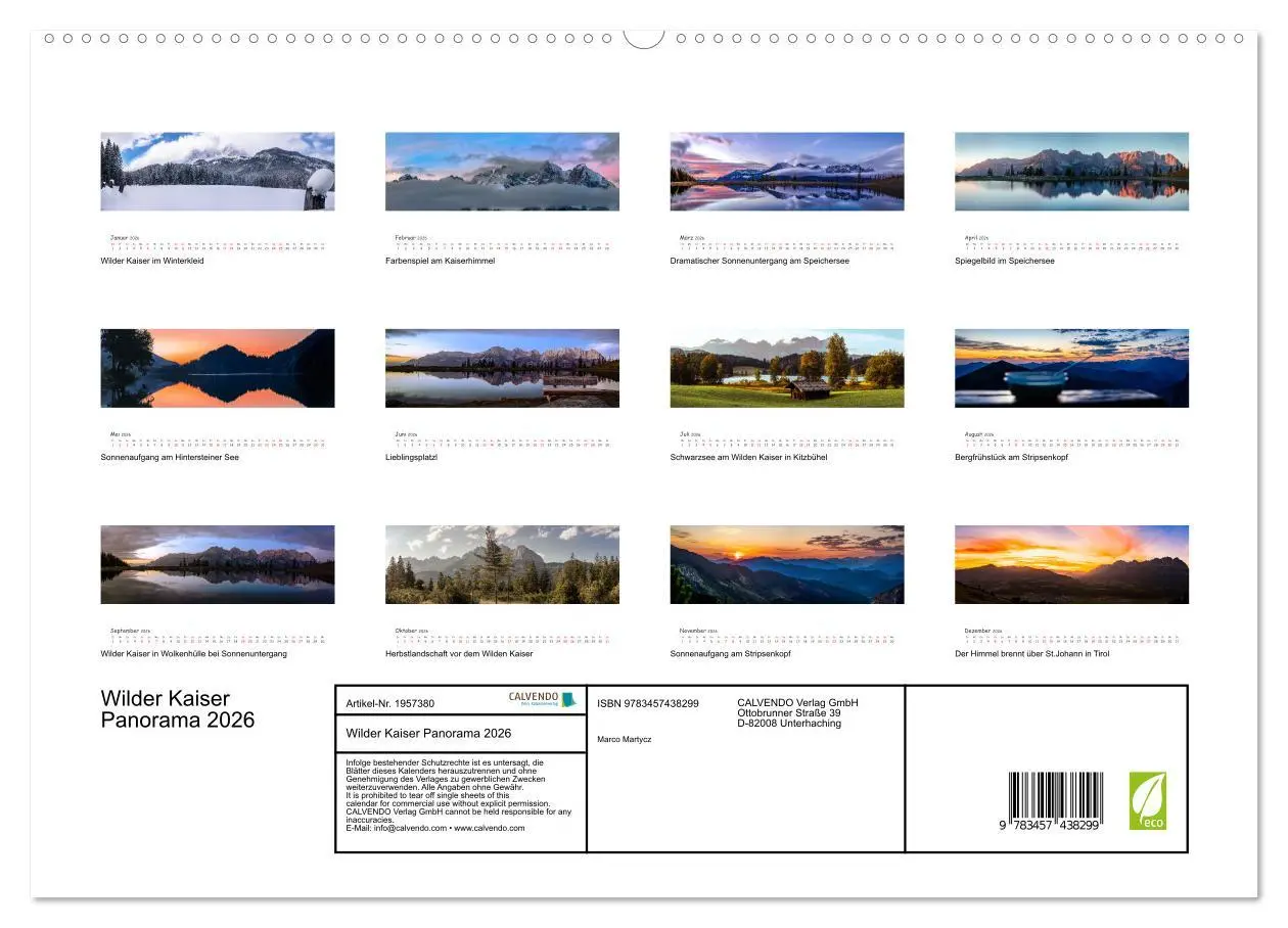 Bild: 9783457438299 | Wilder Kaiser Panorama 2026 (hochwertiger Premium Wandkalender 2026...