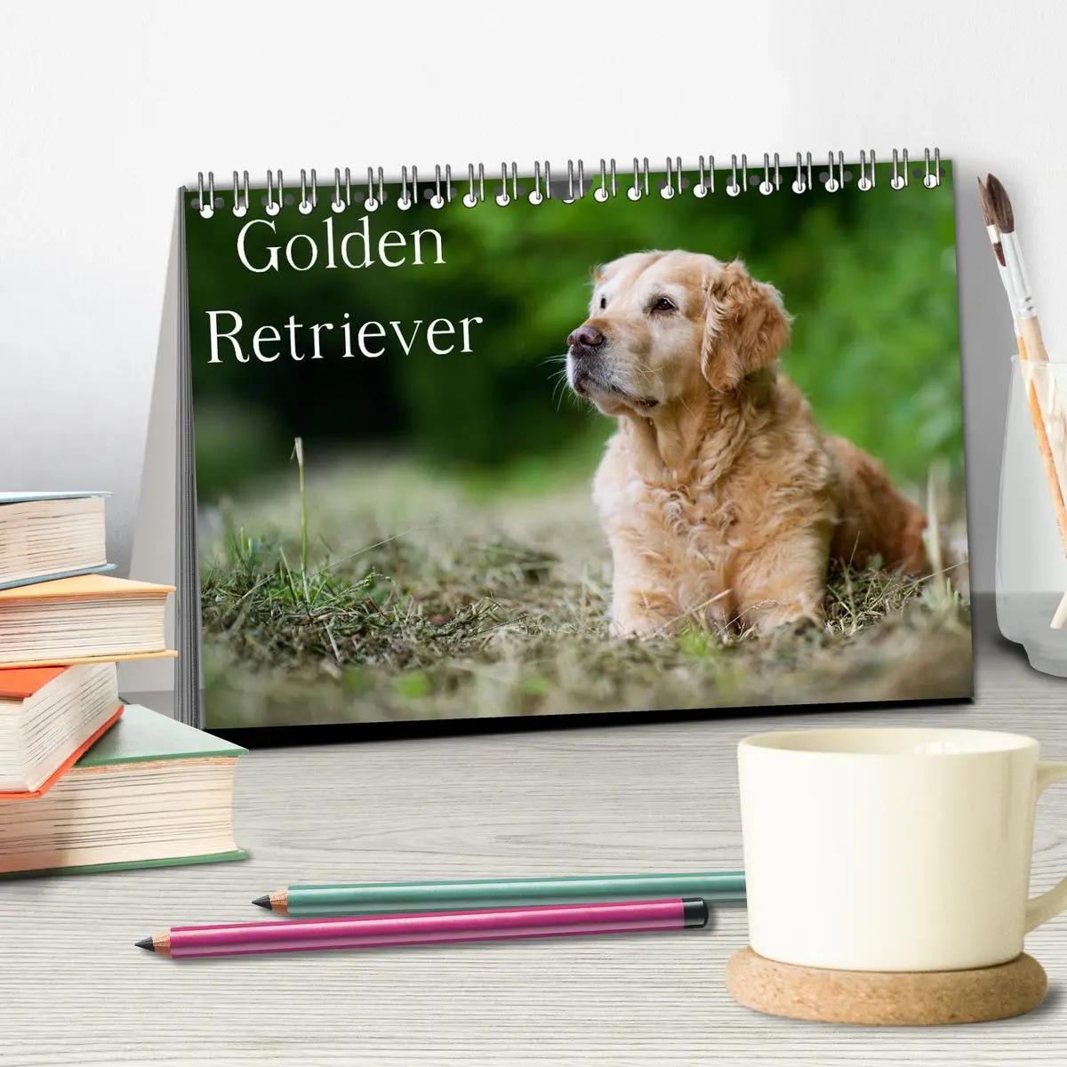 Bild: 9783516148299 | Golden Retriever (Tischkalender 2026 DIN A5 quer), CALVENDO...