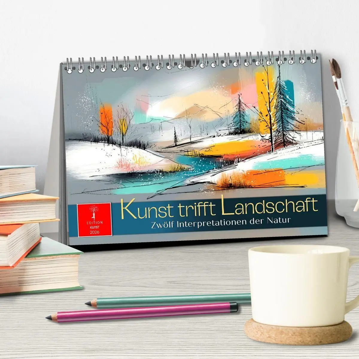 Bild: 9783516698299 | Kunst trifft Landschaft (Tischkalender 2026 DIN A5 quer), CALVENDO...