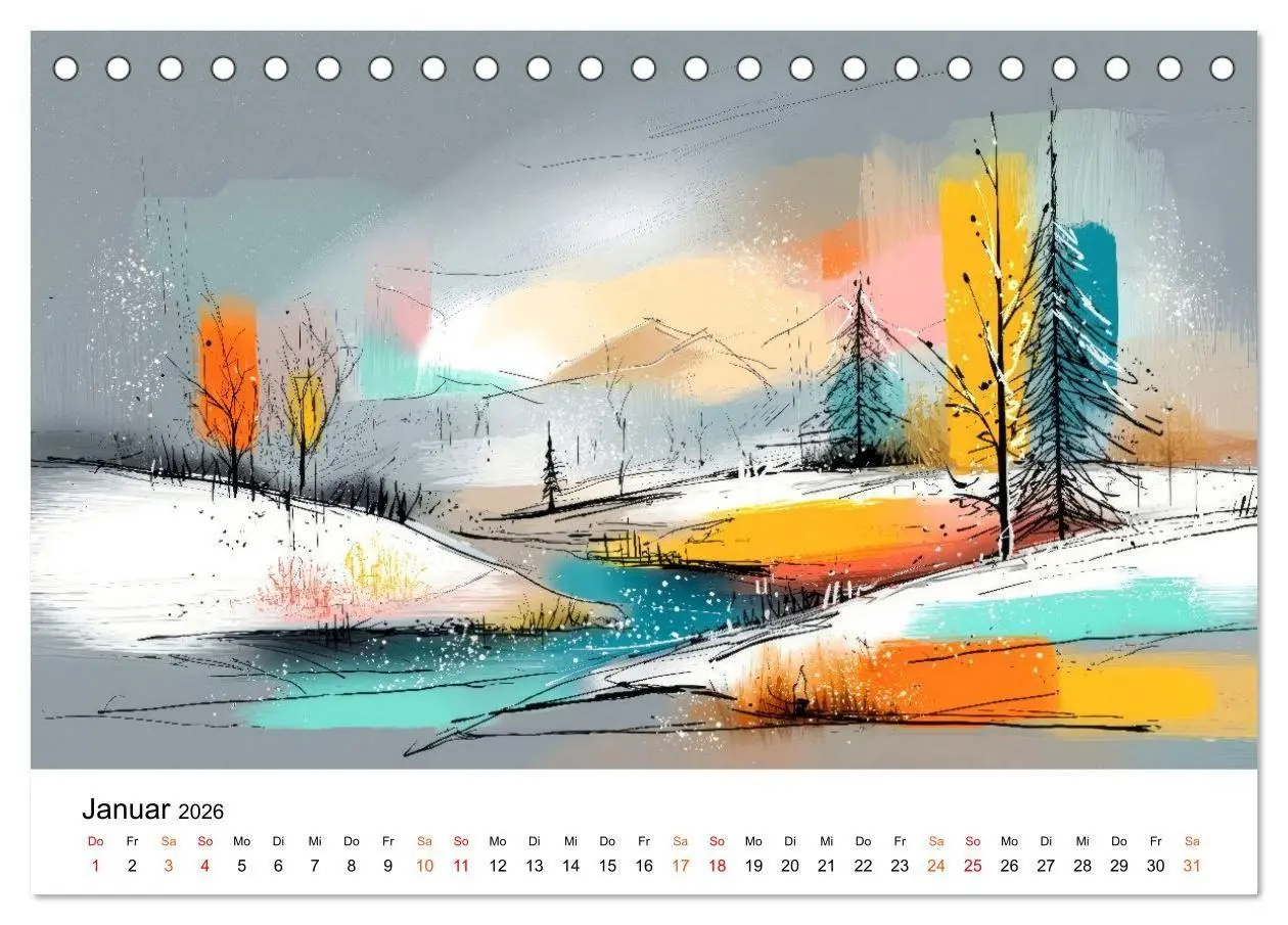 Bild: 9783516698299 | Kunst trifft Landschaft (Tischkalender 2026 DIN A5 quer), CALVENDO...
