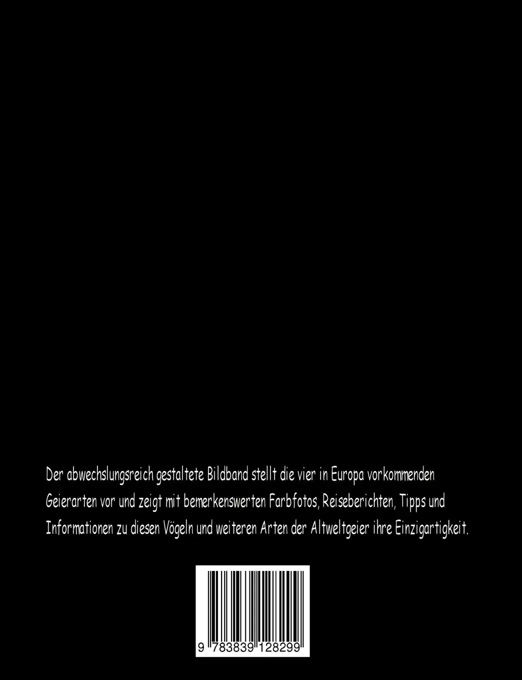 Rückseite: 9783839128299 | Geier in Europa | Claudia Koslowski (u. a.) | Taschenbuch | 60 S.