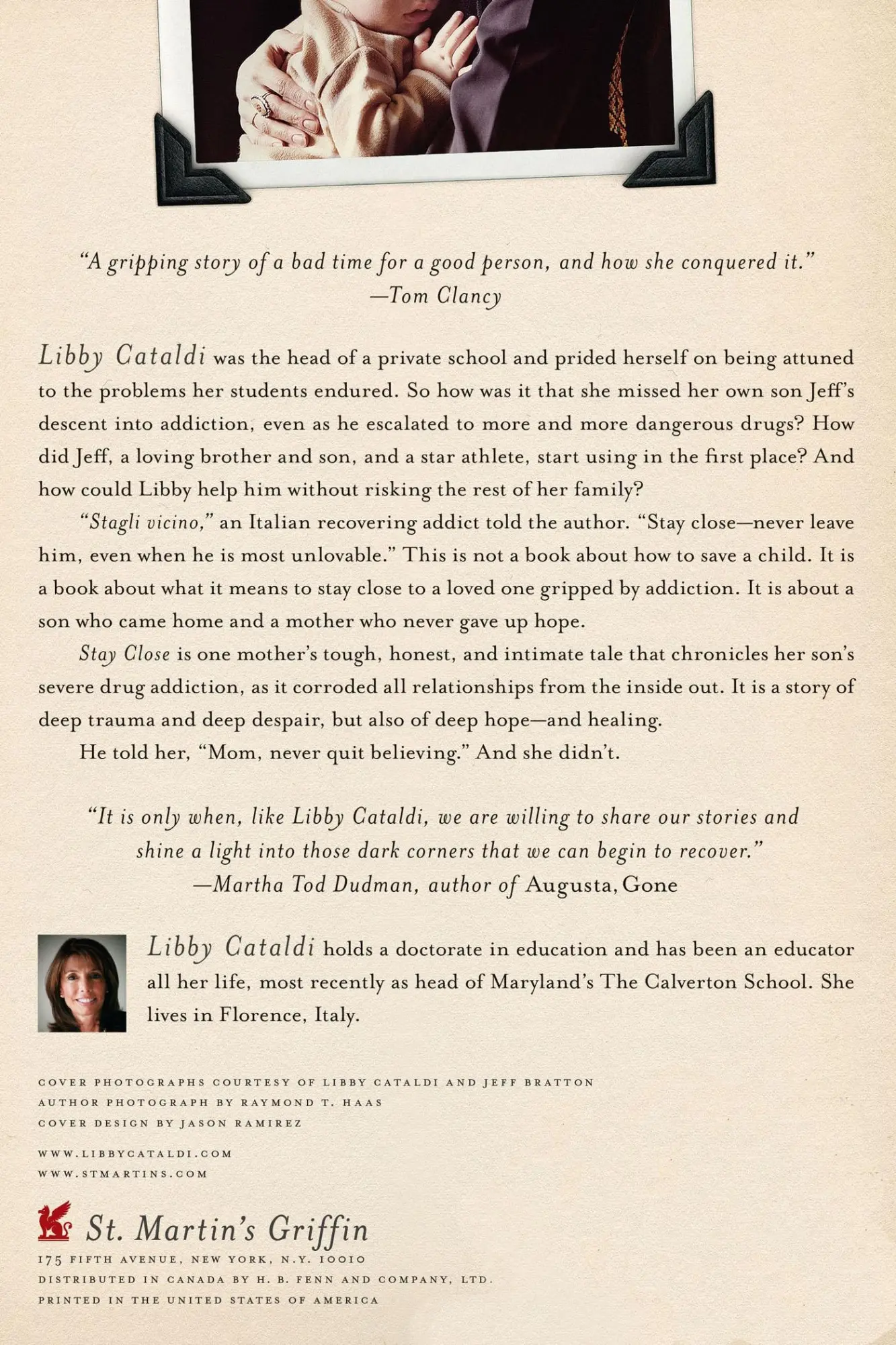 Rückseite: 9780312638399 | Stay Close | A Mother's Story of Her Son's Addiction | Libby Cataldi