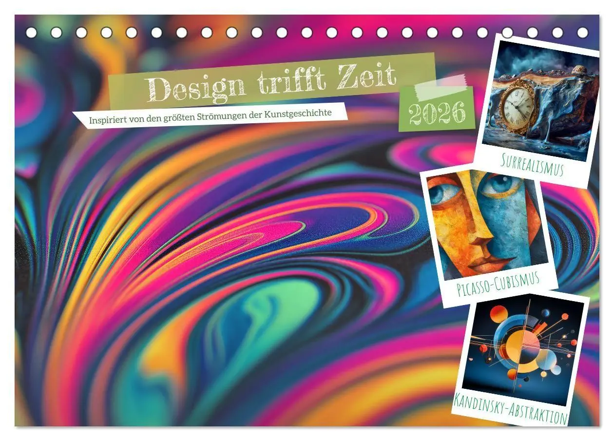 Cover: 9783516688399 | Design trifft Zeit (Tischkalender 2026 DIN A5 quer), CALVENDO...