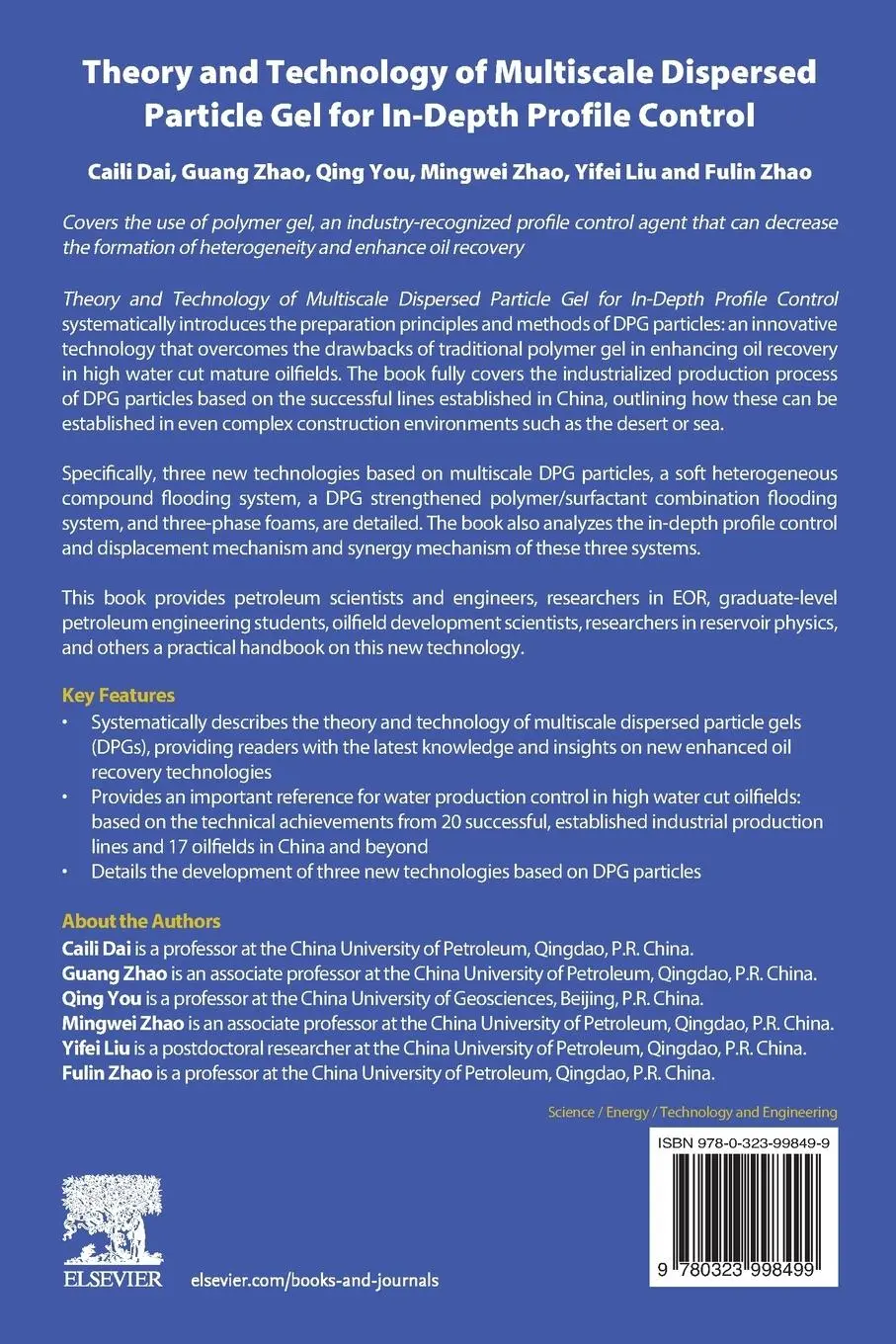 Rückseite: 9780323998499 | Theory and Technology of Multiscale Dispersed Particle Gel for...