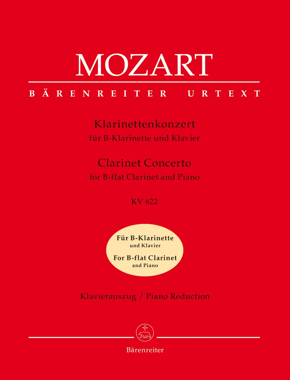 Cover: 9790006498499 | Clarinet Concerto In A K.622 | Wolfgang Amadeus Mozart | Klavierauszug