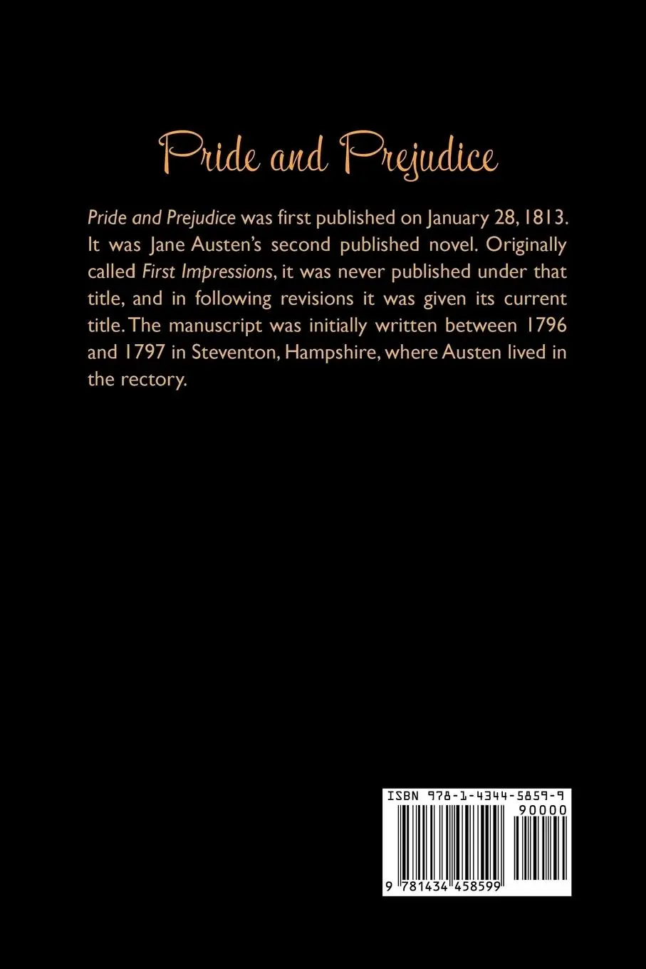 Rückseite: 9781434458599 | Pride and Prejudice | Jane Austen | Taschenbuch | Englisch | 2024