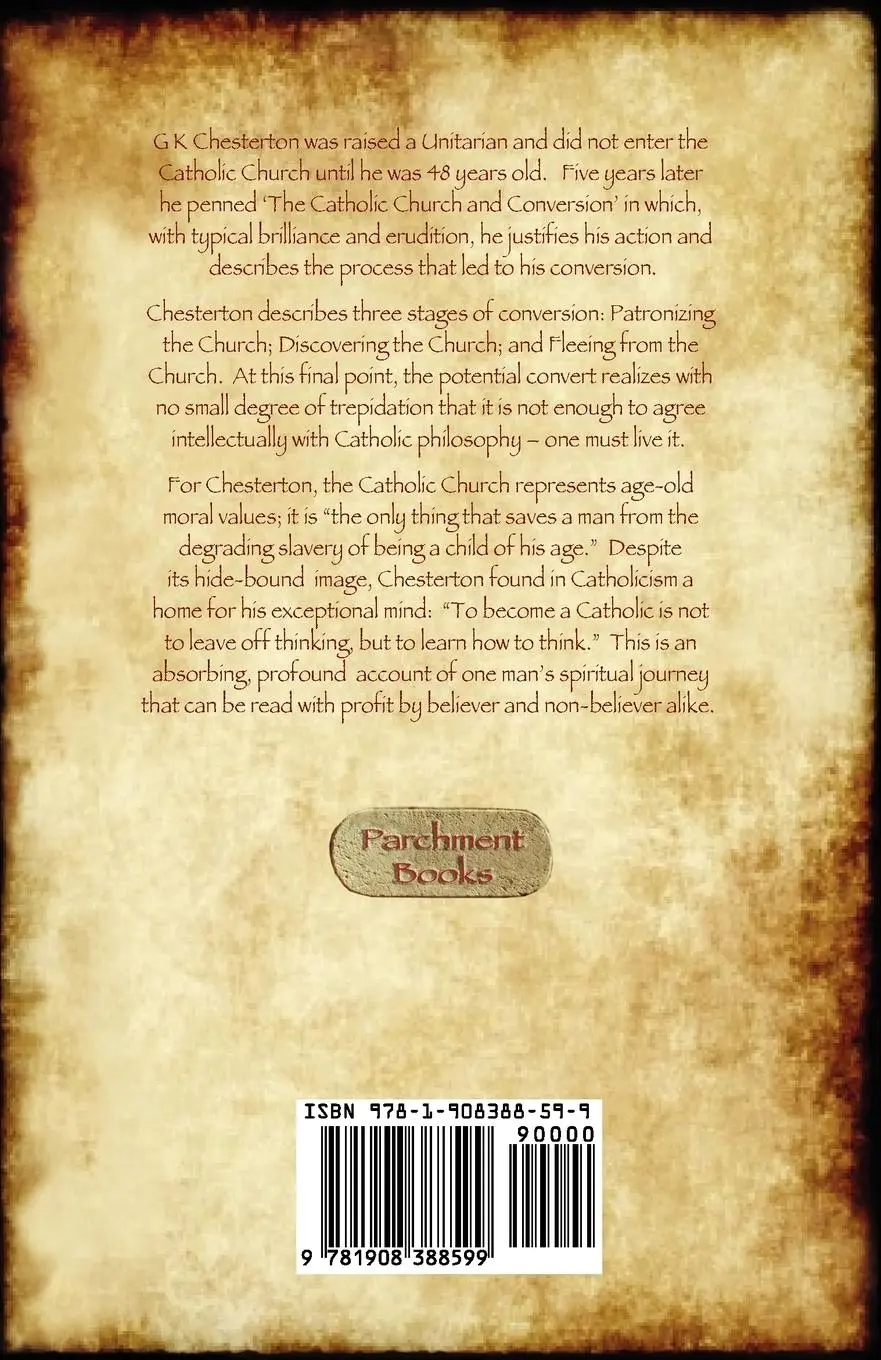 Rückseite: 9781908388599 | The Catholic Church and Conversion (Aziloth Books) | G. K. Chesterton