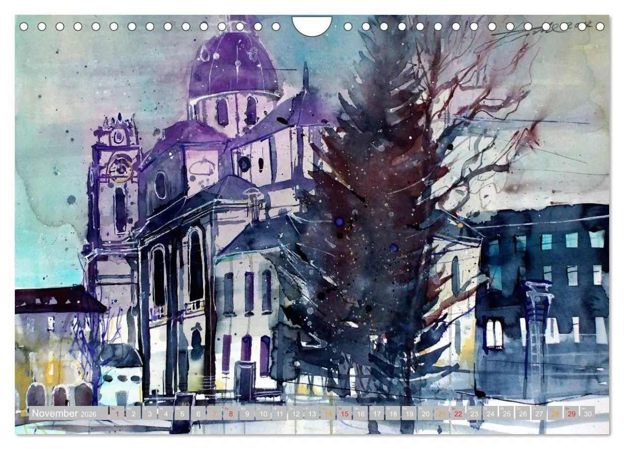 Bild: 9783516118599 | Aquarelle aus der Mozartstadt Salzburg (Wandkalender 2026 DIN A4...