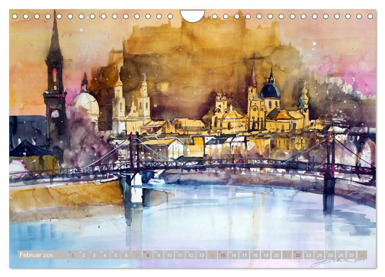Bild: 9783516118599 | Aquarelle aus der Mozartstadt Salzburg (Wandkalender 2026 DIN A4...