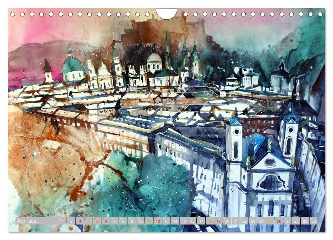 Bild: 9783516118599 | Aquarelle aus der Mozartstadt Salzburg (Wandkalender 2026 DIN A4...