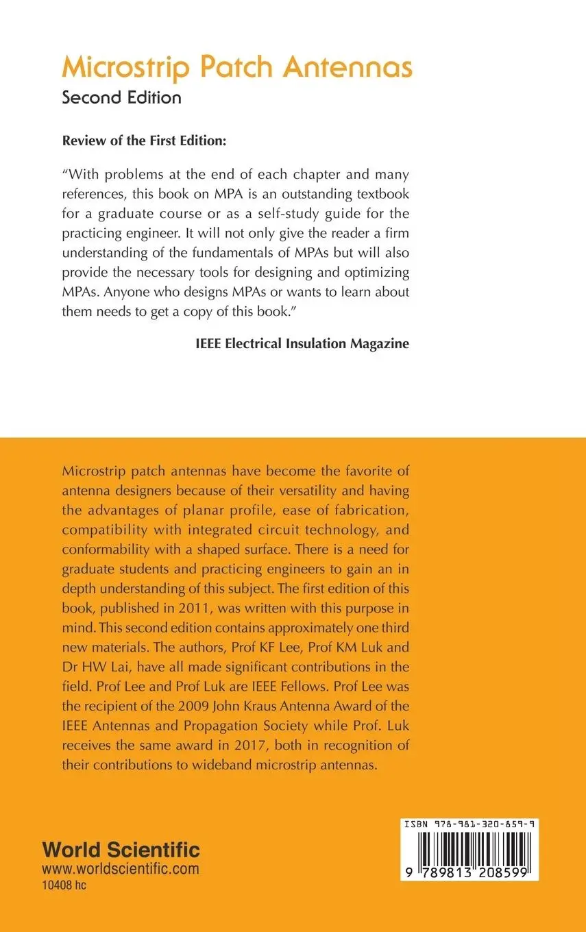 Rückseite: 9789813208599 | MICROSTRIP PATCH ANTENN (2ND ED) | Lee Kai Fong | Buch | Gebunden