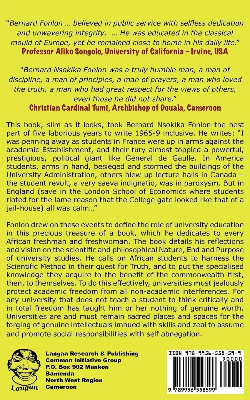 Rückseite: 9789956558599 | Genuine Intellectuals. Academic and Social Responsibilities of...