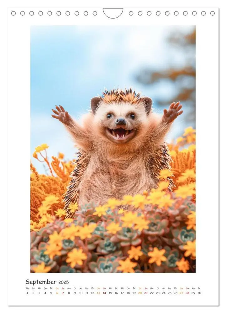 Bild: 9783435238699 | Lustige kleine Igel (Wandkalender 2025 DIN A4 hoch), CALVENDO...
