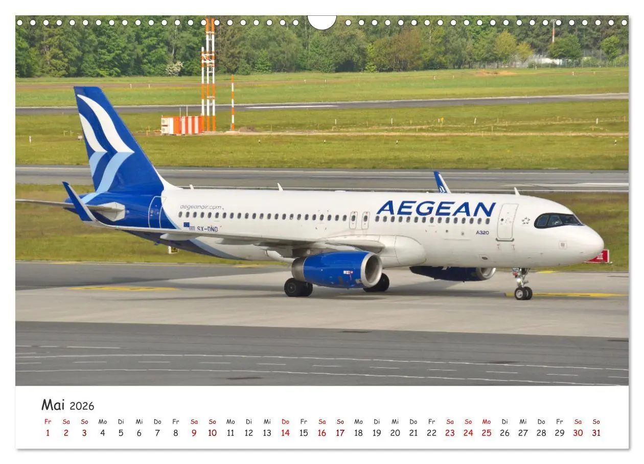 Bild: 9783457328699 | Flugzeuge auf Europas Flughäfen (Wandkalender 2026 DIN A3 quer),...