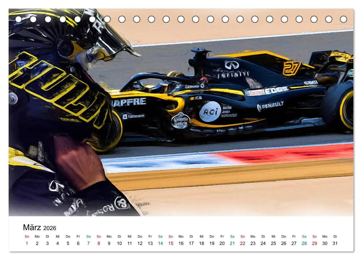 Bild: 9783457708699 | Königsklasse FORMEL 1 (Tischkalender 2026 DIN A5 quer), CALVENDO...