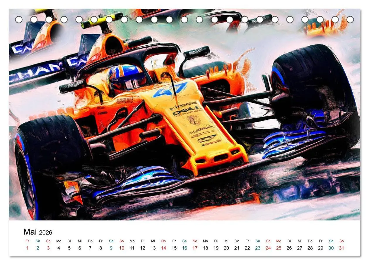 Bild: 9783457708699 | Königsklasse FORMEL 1 (Tischkalender 2026 DIN A5 quer), CALVENDO...