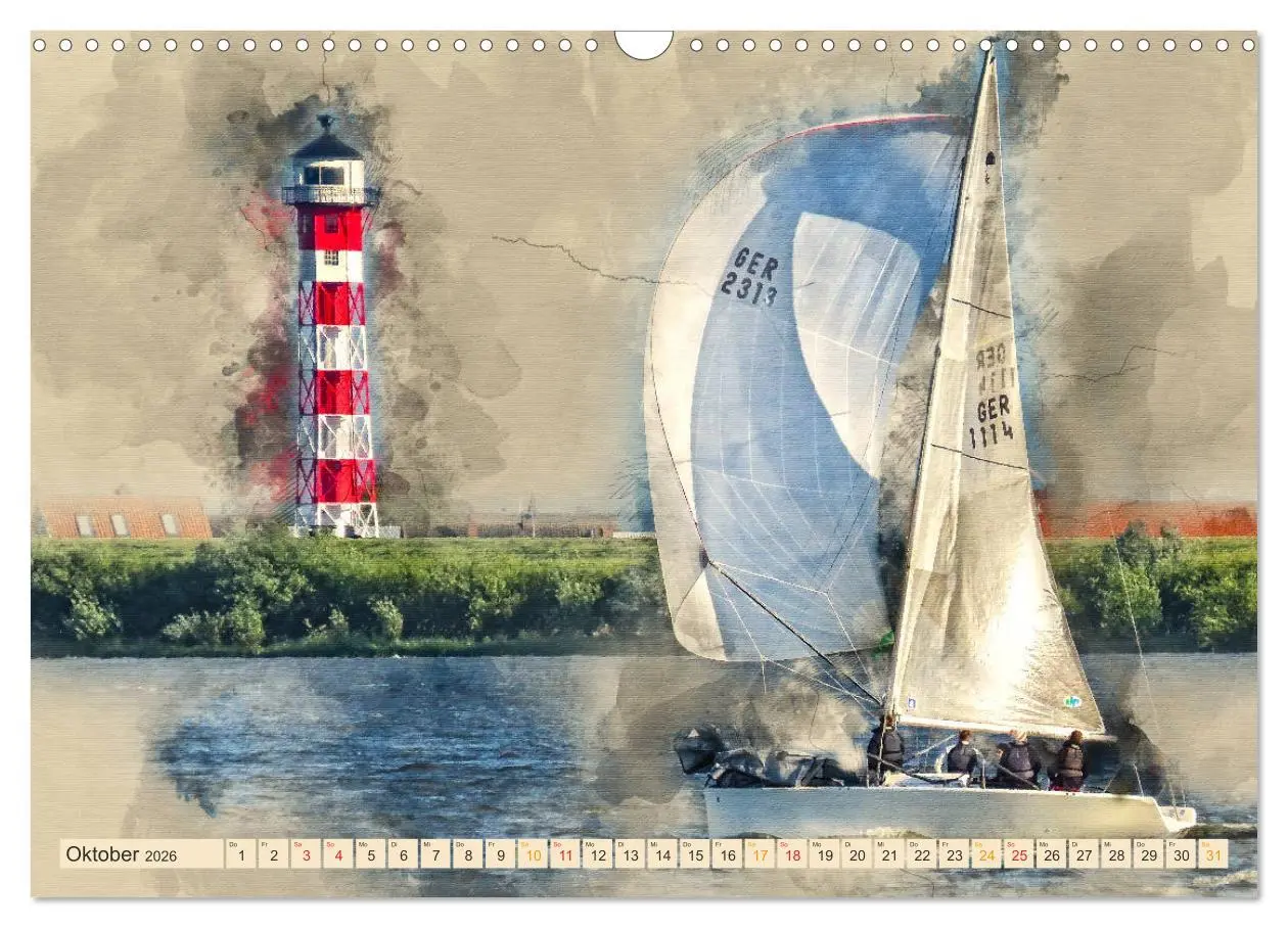 Bild: 9783457878699 | Ich liebe Segeln (Wandkalender 2026 DIN A3 quer), CALVENDO...