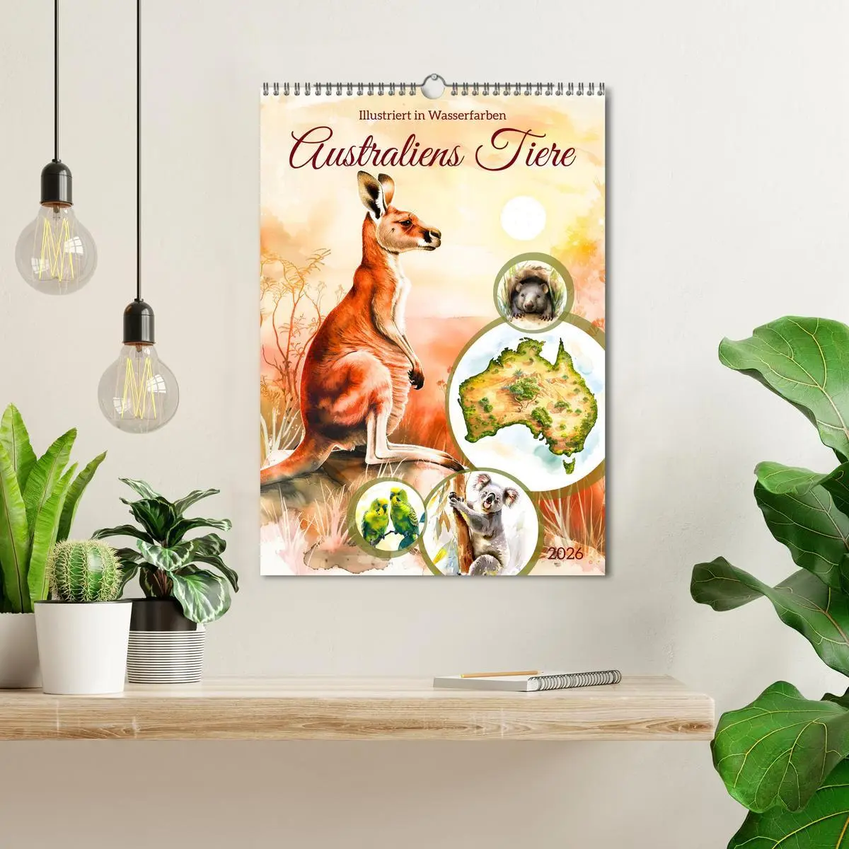 Bild: 9783516278699 | Australiens Tiere - Illustriert in Wasserfarben (Wandkalender 2026...