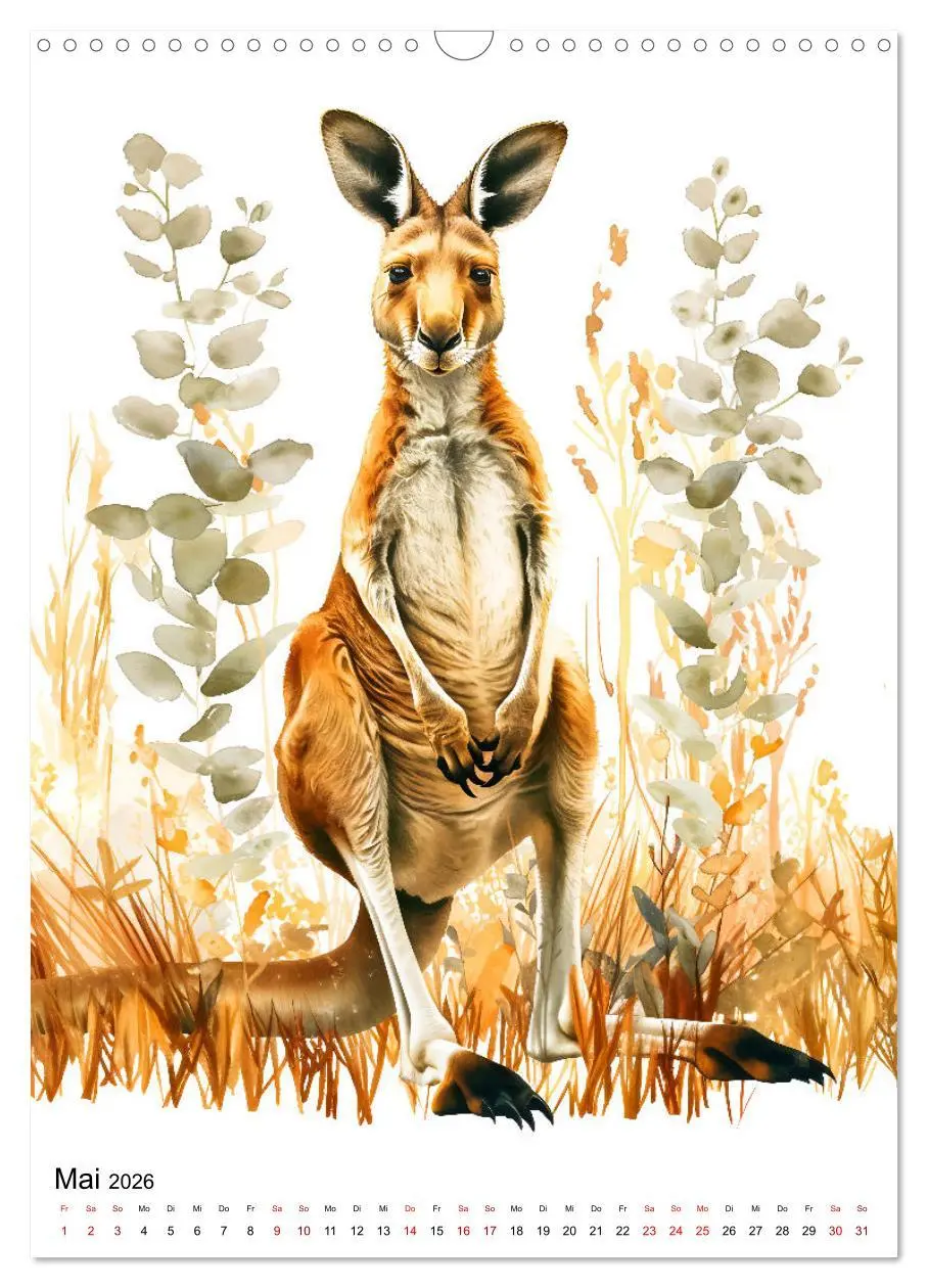 Bild: 9783516278699 | Australiens Tiere - Illustriert in Wasserfarben (Wandkalender 2026...