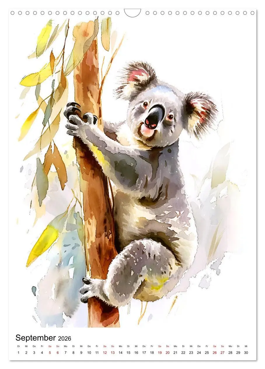 Bild: 9783516278699 | Australiens Tiere - Illustriert in Wasserfarben (Wandkalender 2026...