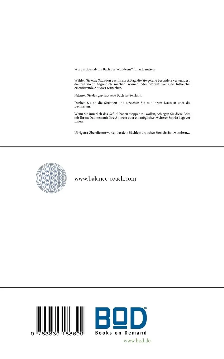 Rückseite: 9783839188699 | Das kleine Buch des Wunderns | Denise Marie Rupp (u. a.) | Taschenbuch