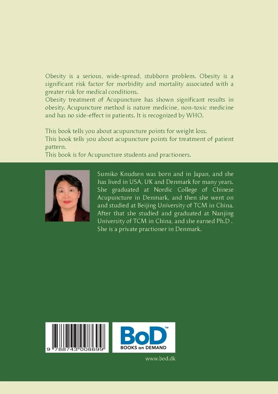 Rückseite: 9788743008699 | Acupuncture for Weight Loss | Sumiko Knudsen | Taschenbuch | Paperback