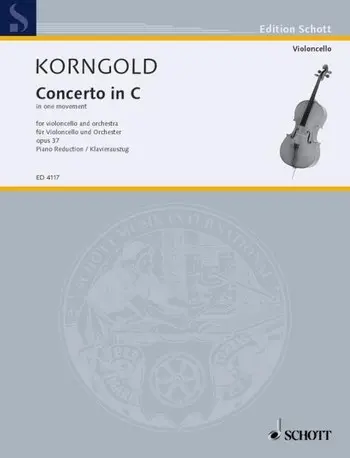 Cover: 9790001048699 | Concerto in C op. 37 | in one movement | Erich Wolfgang Korngold