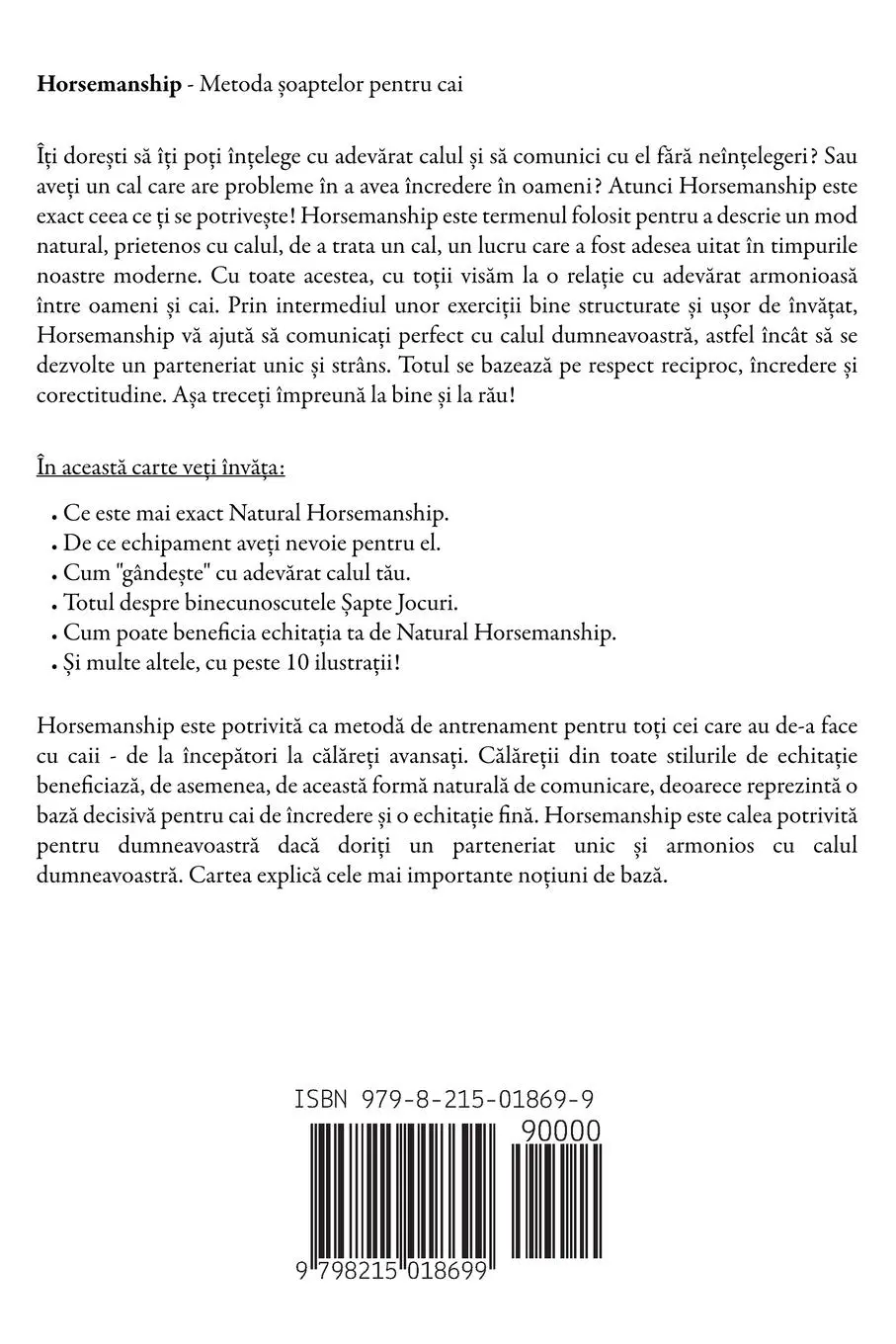 Rückseite: 9798215018699 | Horsemanship (Dresaj de Cai ¿i Antrenament de Cai) | Lucian Stan