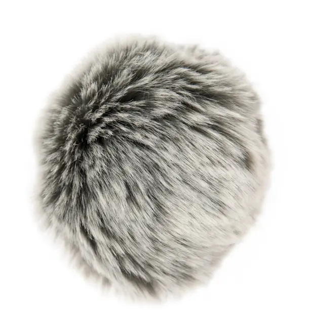 Pompon Kunstfell grau-silber